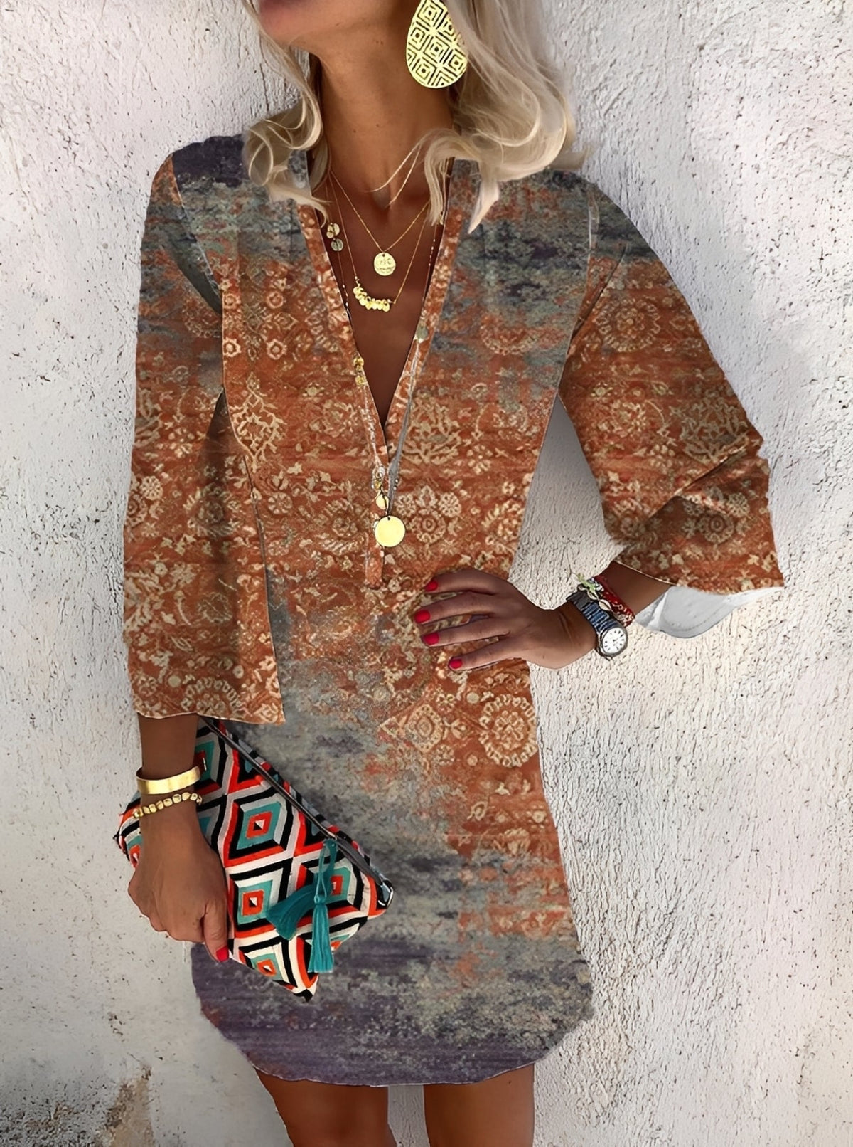 Damen Boho Minikleid – Luftiges Kleid für feminine Sommerlooks