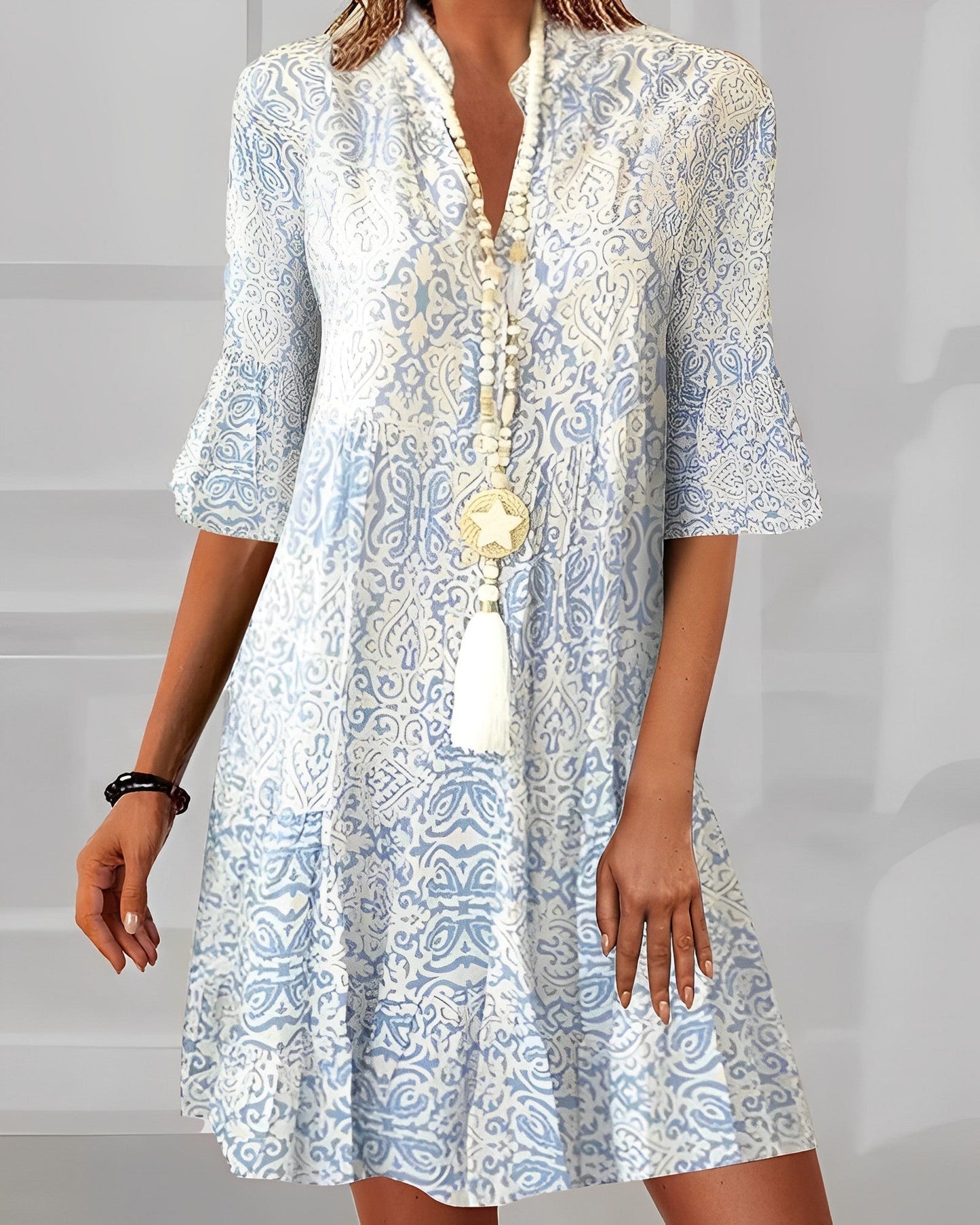Elegantes Damenkleid mit Muster – Zeitlose Eleganz & Stilvoller Look