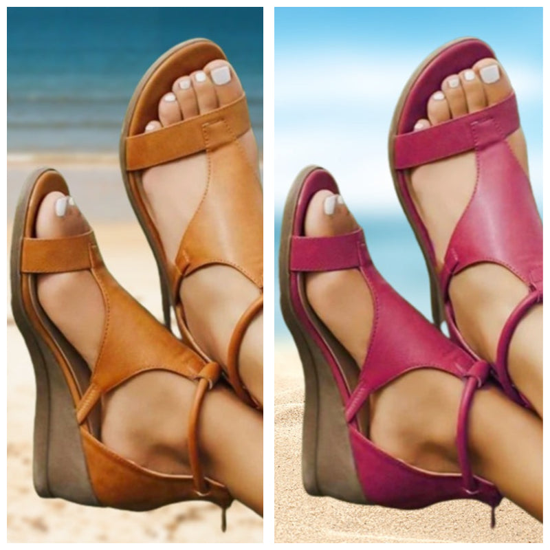Damen Keilsandalen im römischen Stil – Sommerlicher Komfort & Eleganz