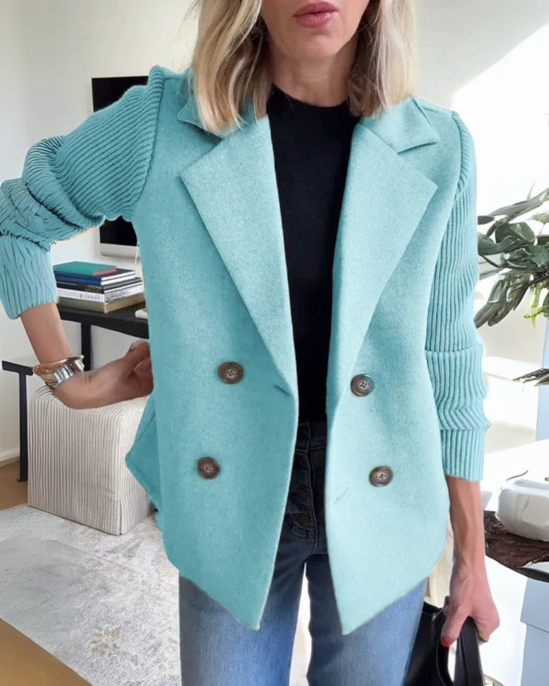 Elegante Damen Knit-Blazer-Weste mit Klassischem Revers – Stilvoll, Komfortabel & Vielseitig