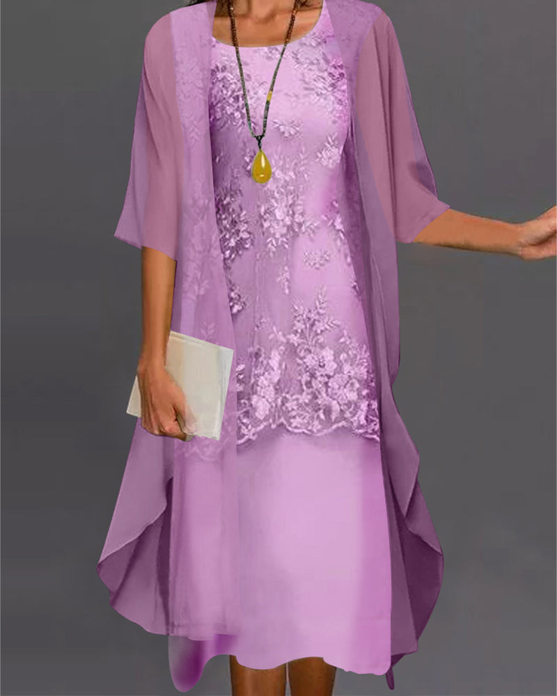 Damen Chiffon Zweiteiler Set – Elegantes Sommer Outfit für besondere Anlässe und stilvolle Auftritte