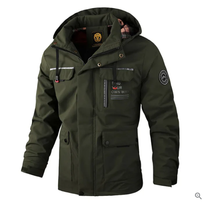 Miles | Herren Winterjacke mit Kapuze & Taschen, Modernes Design, Warm & Bequem