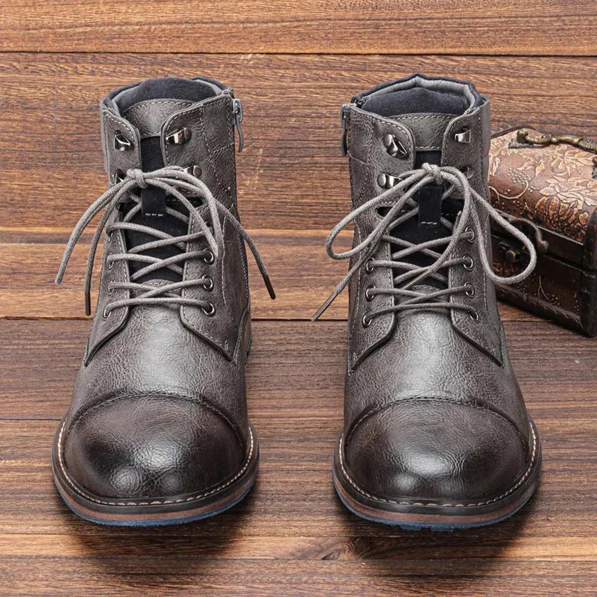 Herren Lederstiefel | Vintage Ankle Boots für Alltag & Outdoor