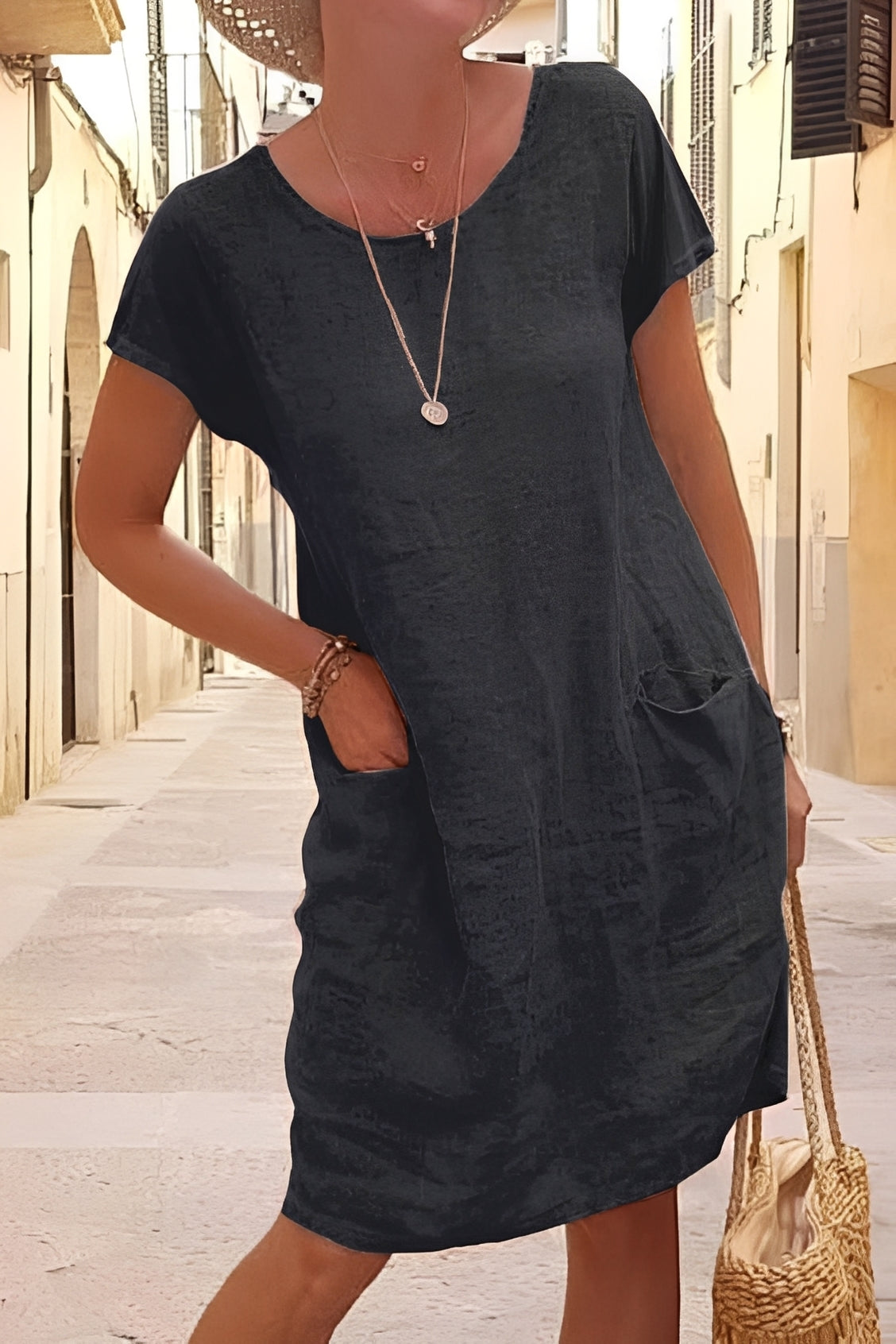 Damen Kleid – Lockeres Kurzarmkleid für leichte Sommerlooks