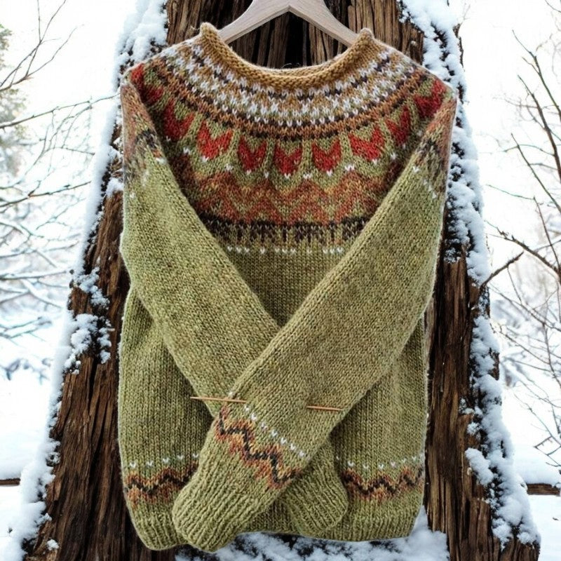 Damenpullover mit Tribal-Muster | Bequem & Elegant für Frühling & Sommer