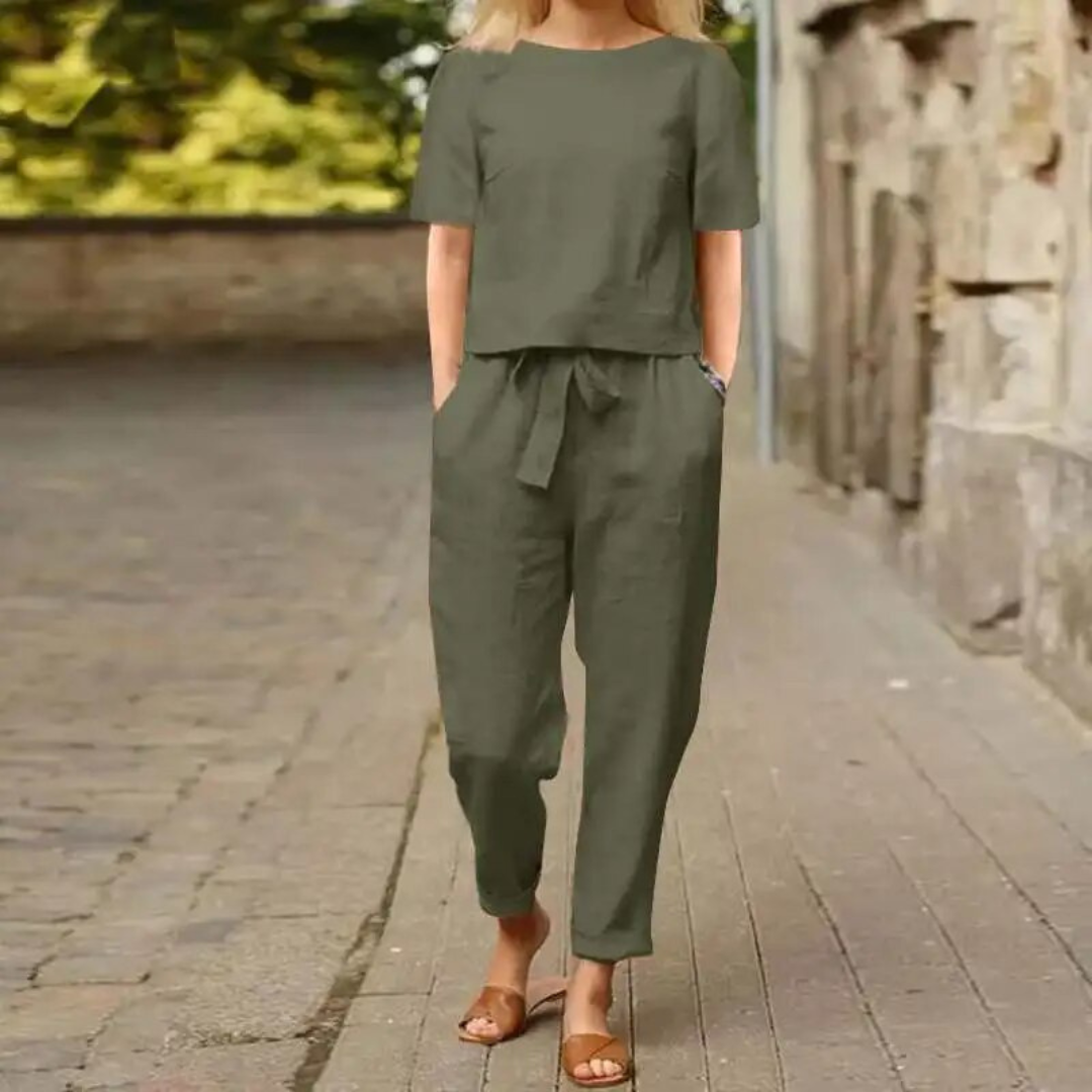 Victoria | Zweiteiliges Damen‑Leinenset – luftig, elegant & alltagstauglich