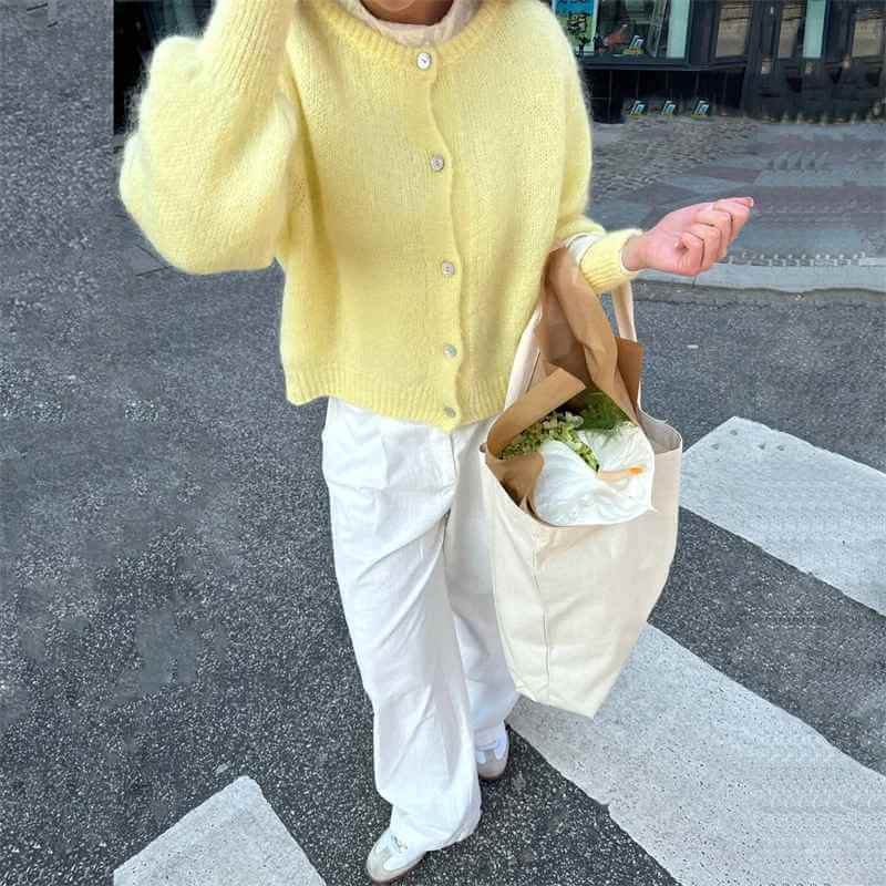 Aldevina | Damen Strick-Cardigan mit Knöpfen, Weich & Elegant für Winter & Alltag