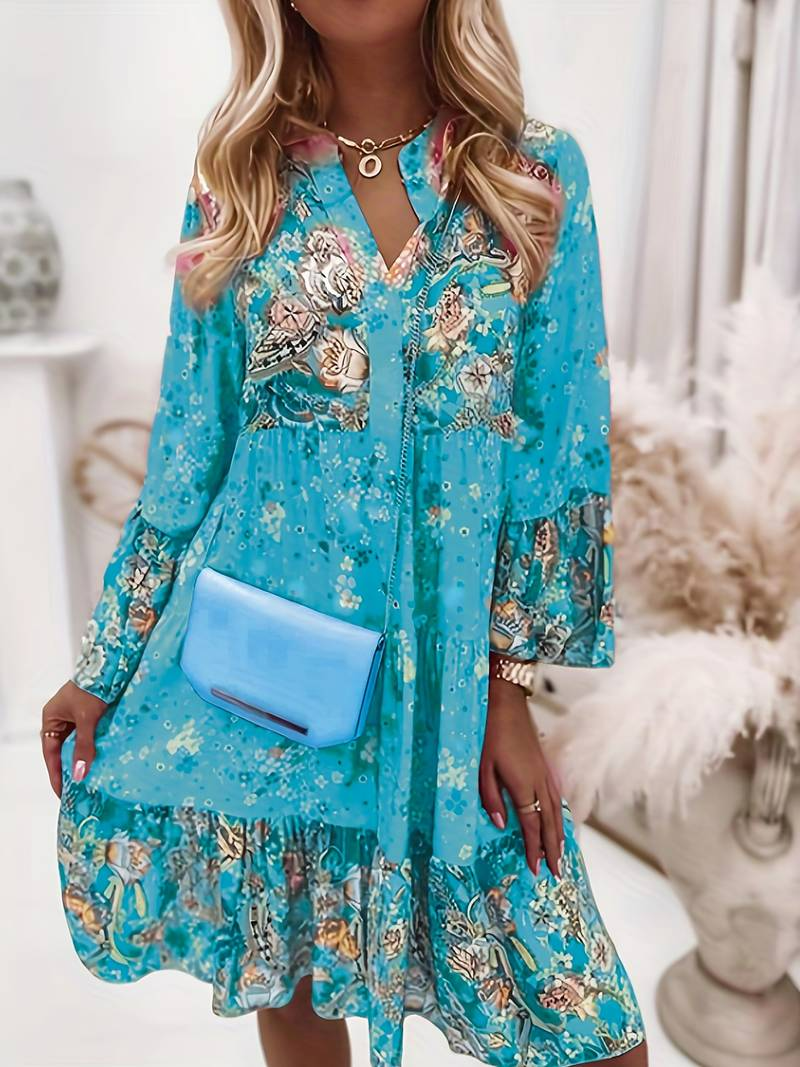 Boho Damenkleid mit Blumenmuster – Luftig, Romantisch & Stilvoll