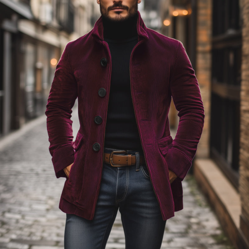 Samtjacke Herren mit Stehkragen | Elegant, Maskulin & Zeitlos