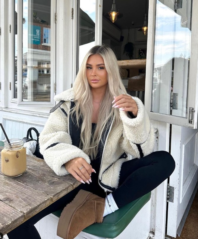 Jadeline | Damen Teddyjacke mit Reißverschluss & Kragen – Weiche Fleece Winterjacke für Kalte Tage