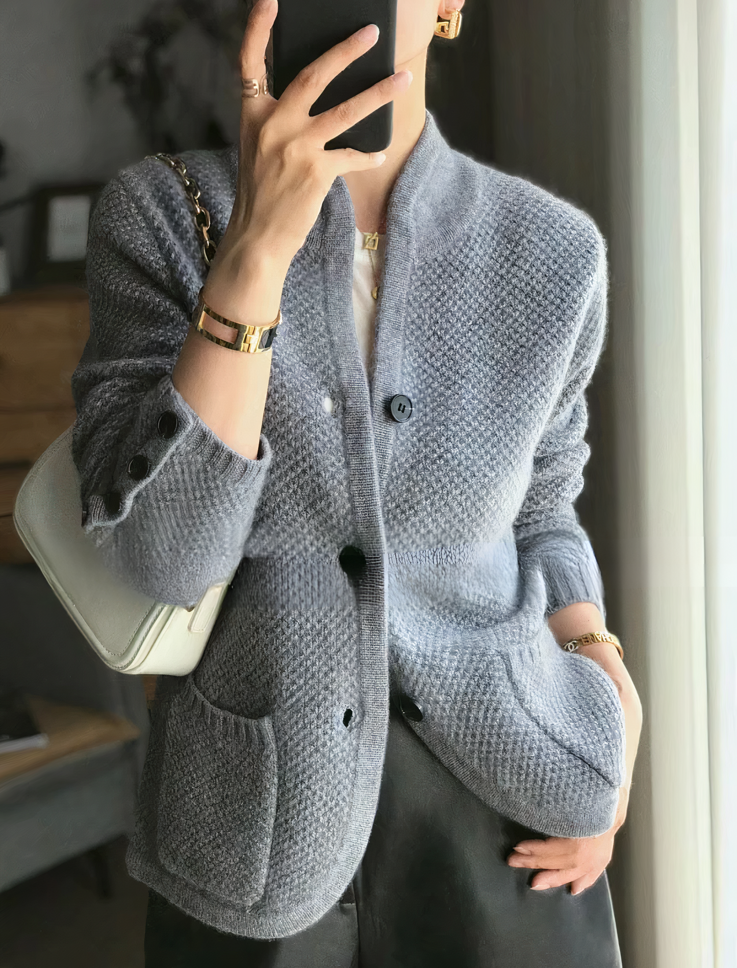 Lässige Damen-Strickjacke mit Knopfleiste | Zeitloser Komfort für jeden Tag