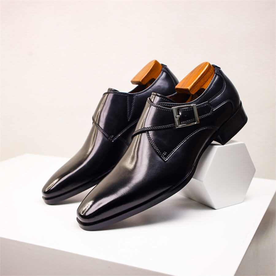 Drew | Herren Monk Strap Schuhe – Elegante Lederschuhe mit klassischer Schnalle
