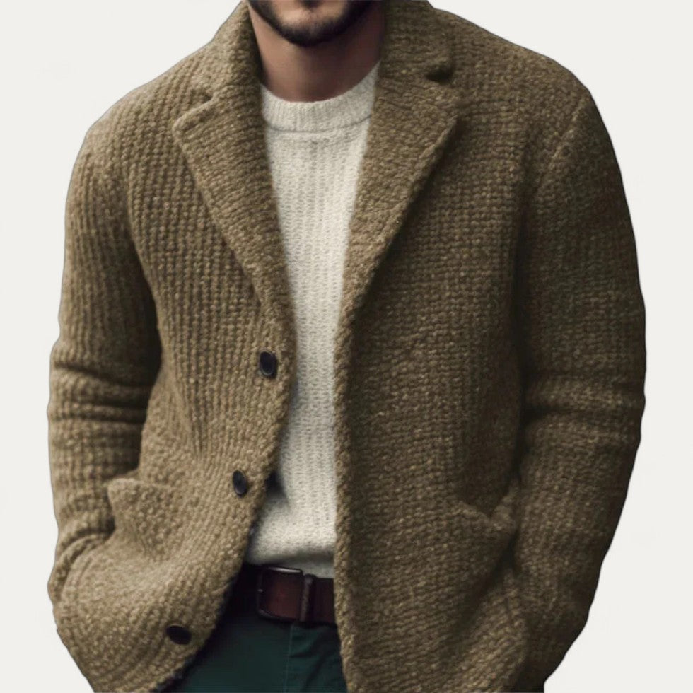 Dominic | Herren Strickblazer-Cardigan – Strukturierter Stoff & Klassisches Knopfdesign