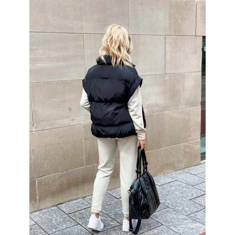 Damen Ärmelloser Cardigan Kurz | Strukturierter Bolero für Herbst & Winter