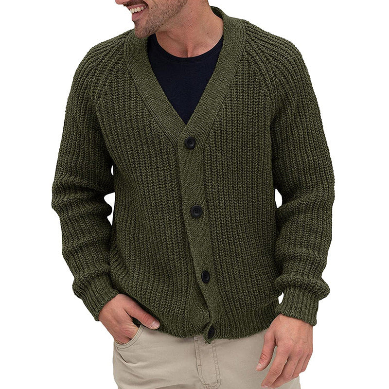 Herren Strickjacke | Grobe Maschenstruktur & Elegante Knöpfe | Zeitlos & Komfortabel