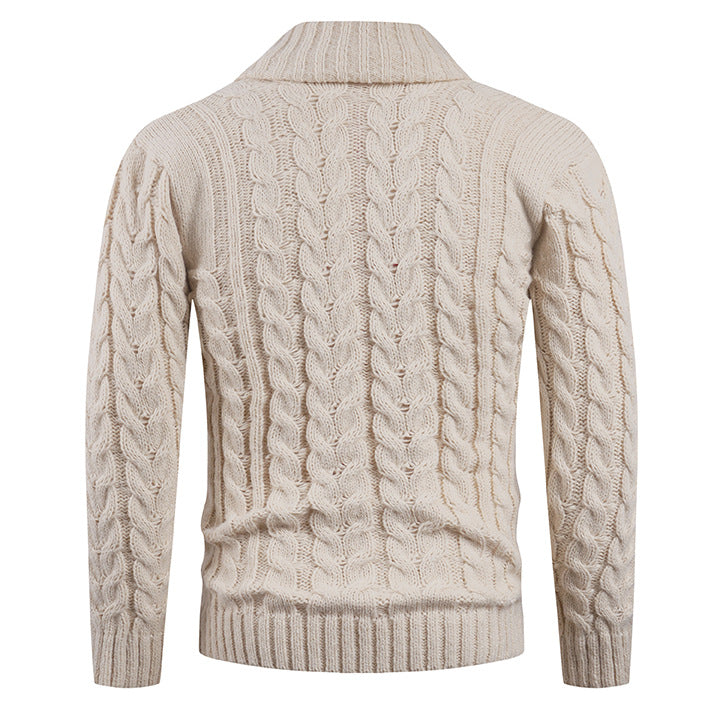 Herren Strickcardigan | Zopfmuster & Eleganter Schalkragen für Stil & Komfort