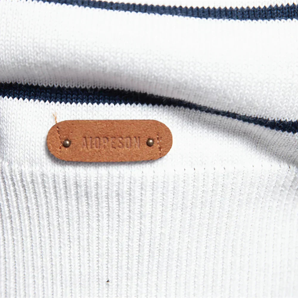 Maritimer Herrenpullover mit Streifenmuster | Klassisch & bequem für Alltag & Freizeit