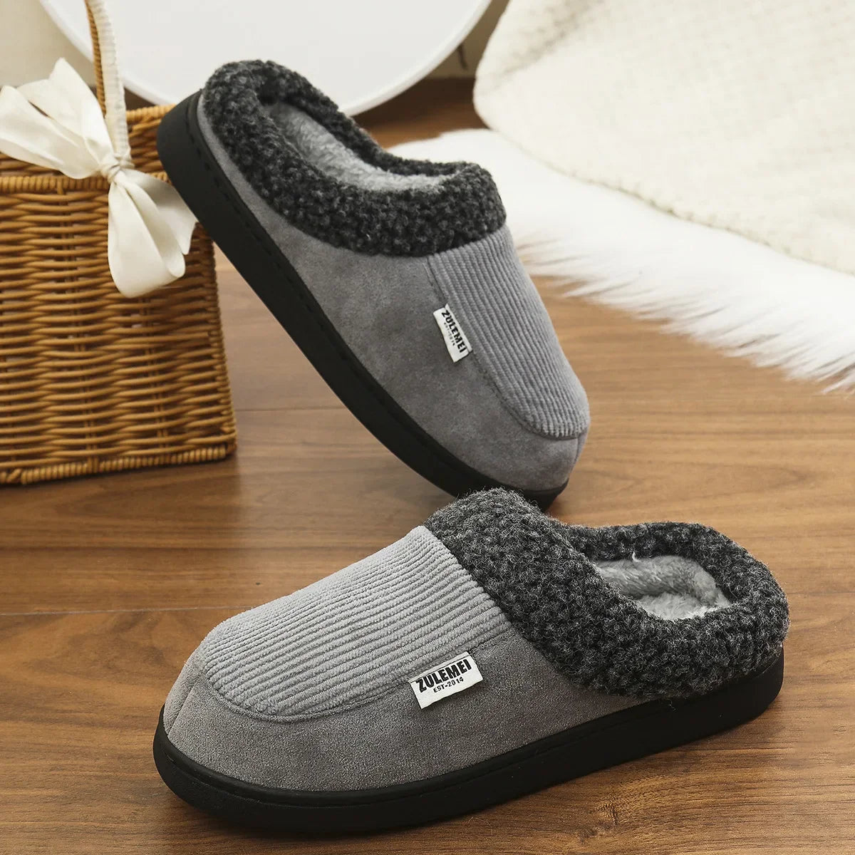 Chatham | Unisex Memory Foam Hausschuhe mit weichem Plüsch & rutschfester Sohle