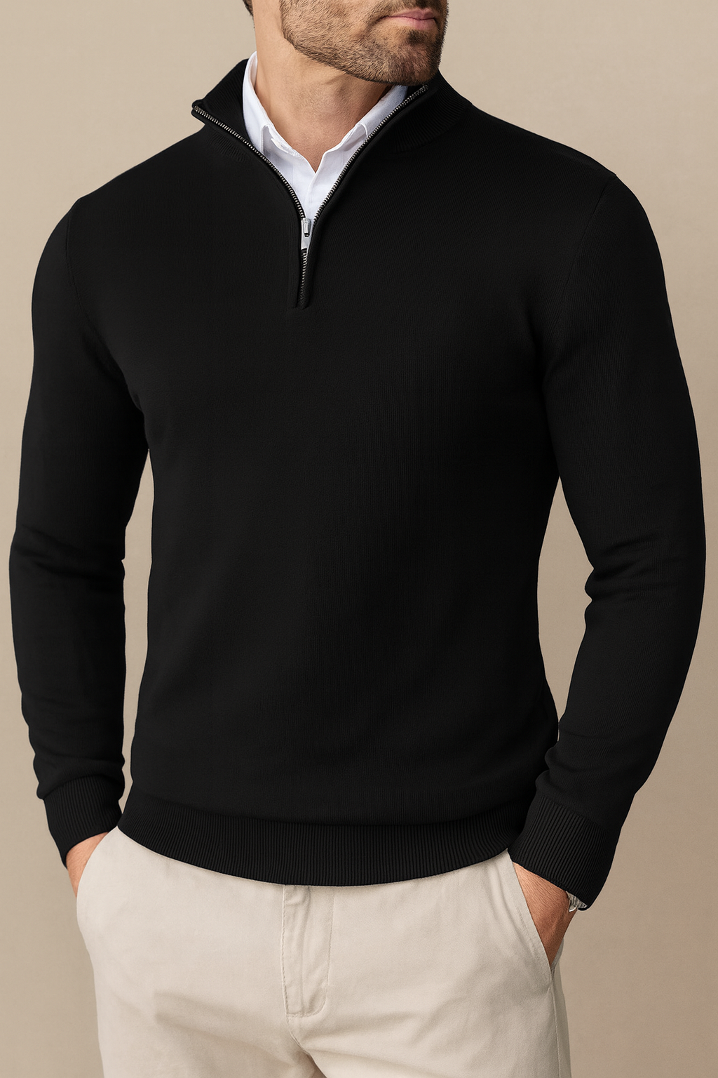 Herren Pullover mit Viertel-Reißverschluss – Komfortabel, Vielseitig & Stilvoll