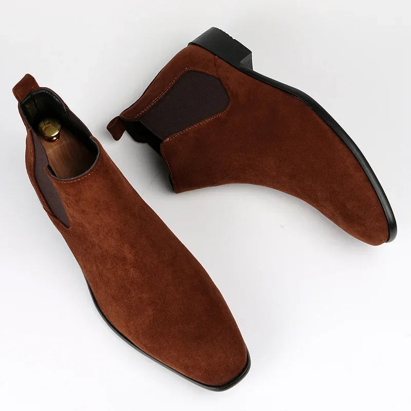 Quillan | Herren Chelsea Boots mit Spitz zulaufender Form & Elastischem Slip-On Design