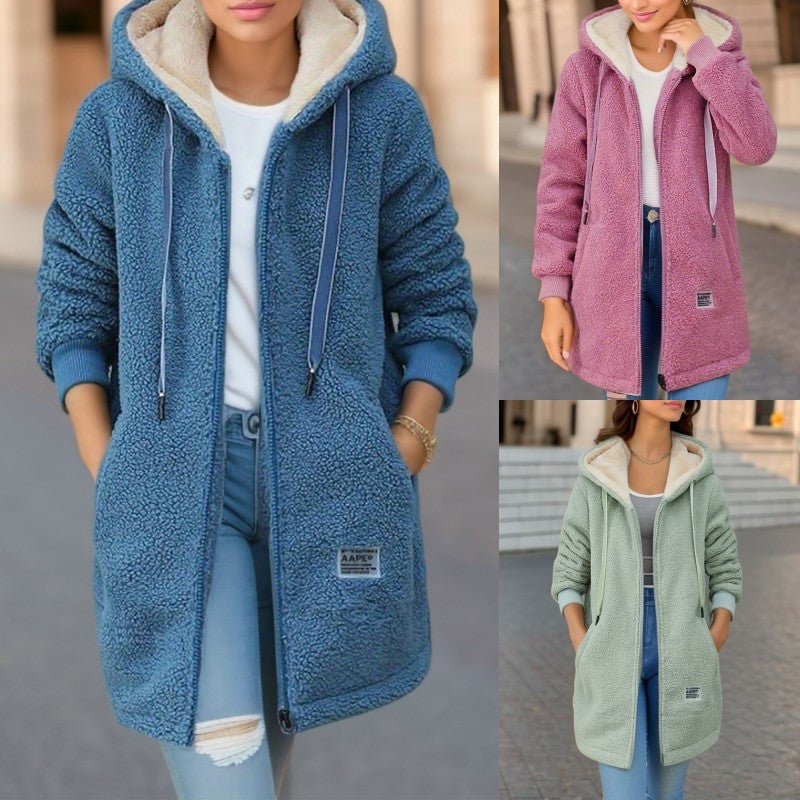 Damen Fleecejacke mit Kapuze | Kuschelig, Warm & Lässig Modern