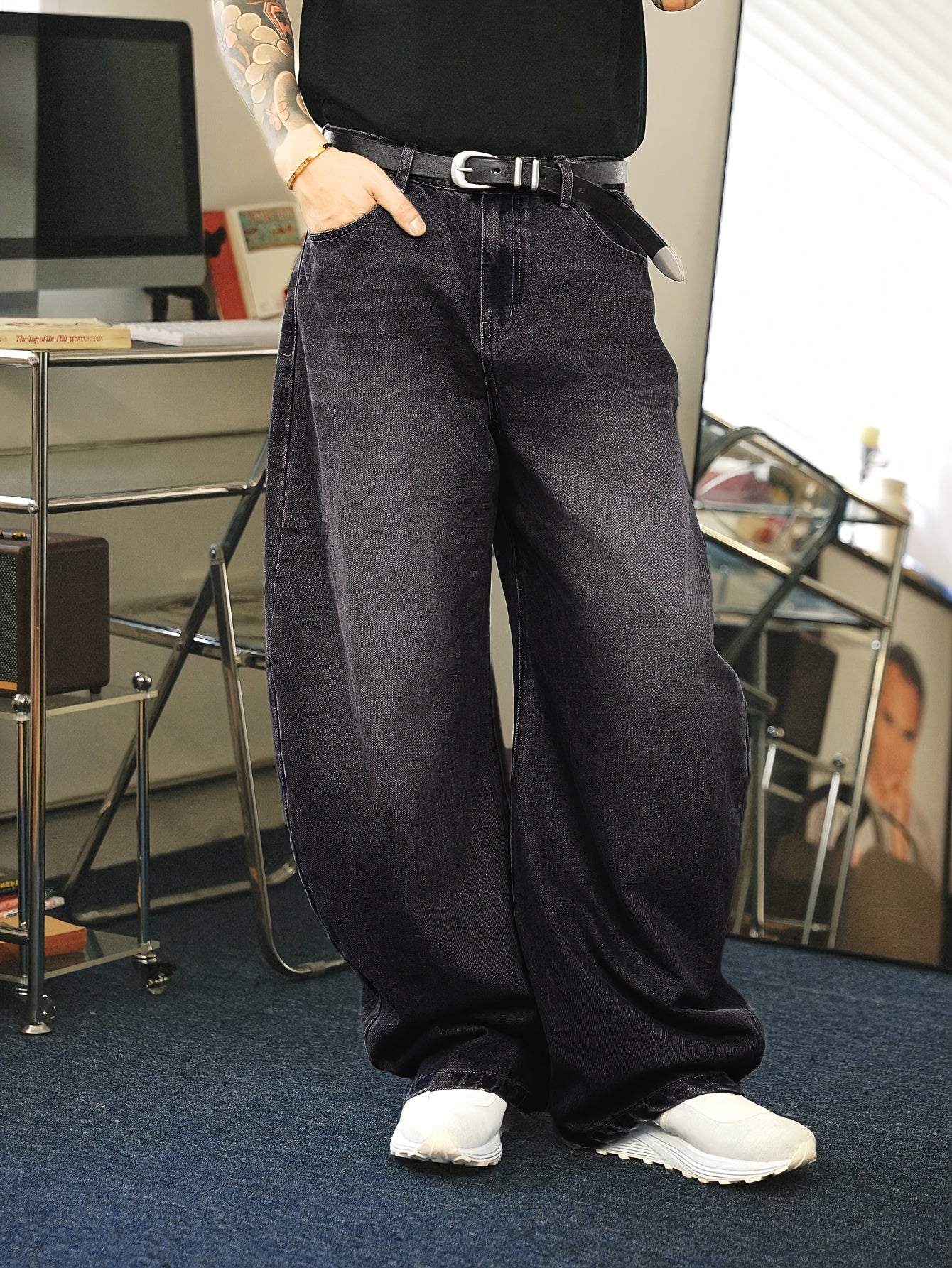 Felix | Herren Baggy Jeans mit Geradem Bein | Weite Passform & Streetwear Style