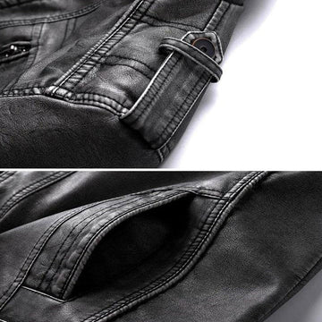 Caleb – Herren Lederjacke im Biker-Look | Modern mit Reißverschluss