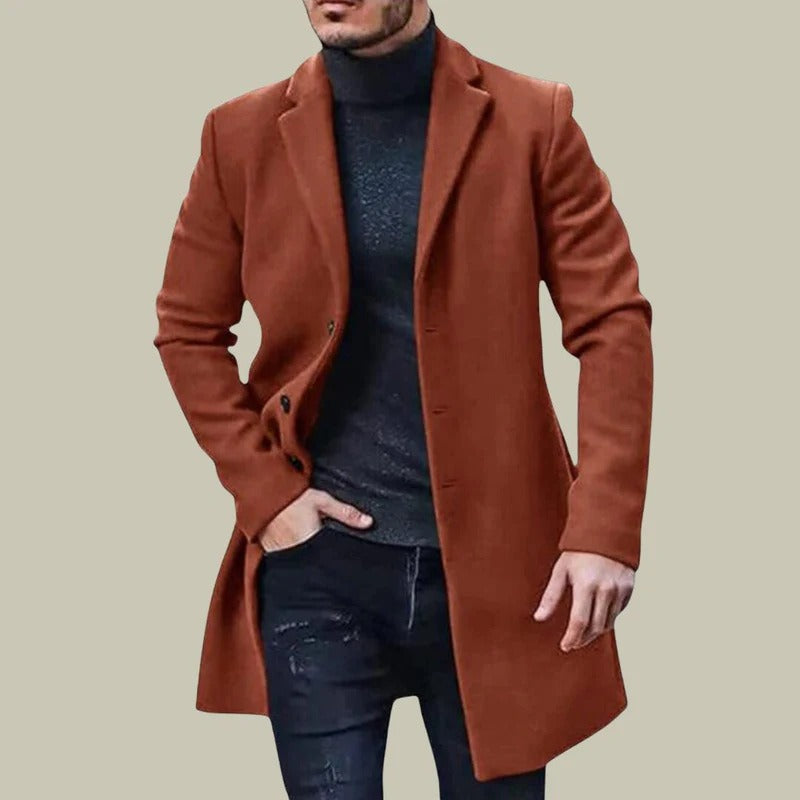Xander | Herren Trenchcoat im Regular Fit, mittellang mit Reverskragen & Seitentaschen