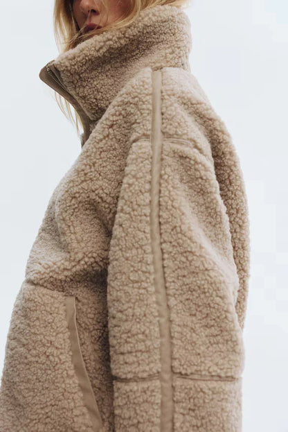 Damen Jacke | Leichte Übergangsjacke in Beige für vielseitige Alltagslooks