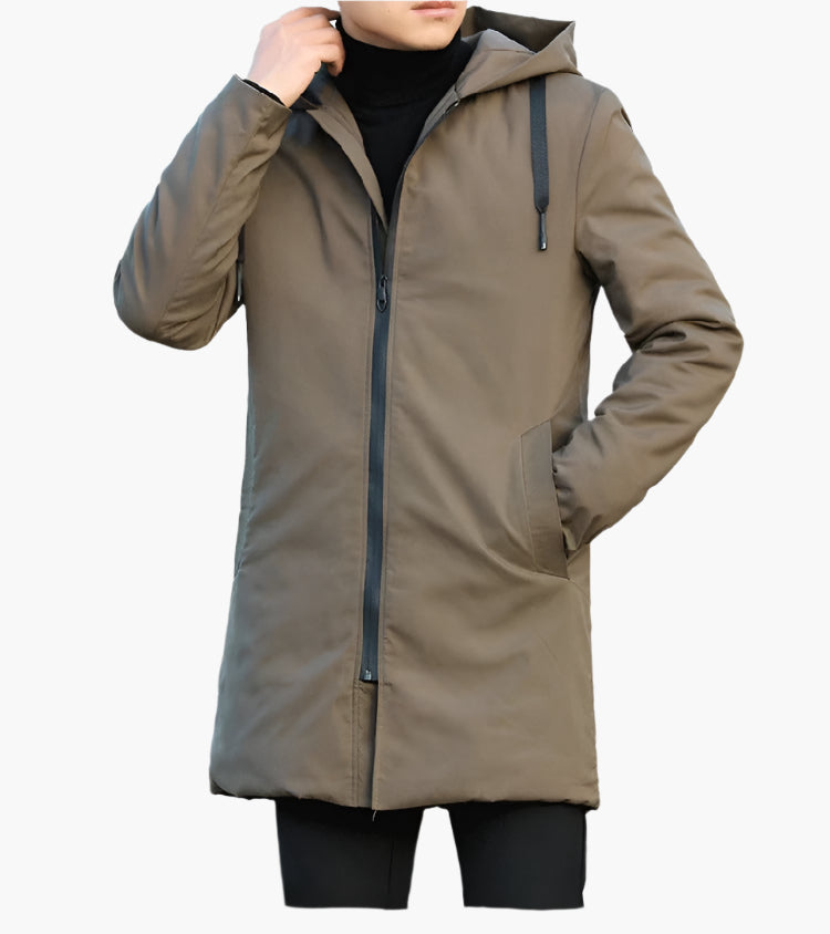 Cedric | Herren Winterjacke mit Kapuze & Reißverschluss | Modern, Wind- und Wasserdicht für Herbst & Winter