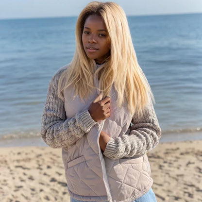 Alberina | Damen Steppjacke mit Stehkragen, Reißverschluss & zeitlosem Komfort im modernen Design