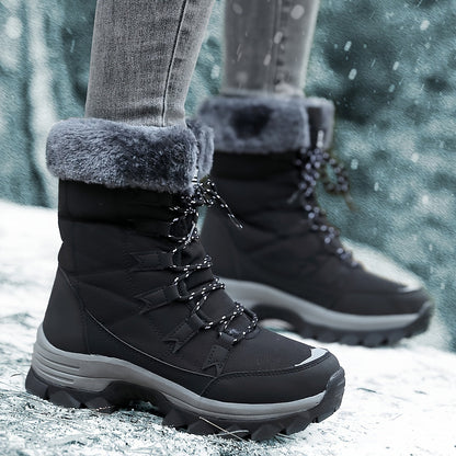 Damen Winterstiefel Braun | Wasserfest, Warm & Rutschfest für Kalte Tage