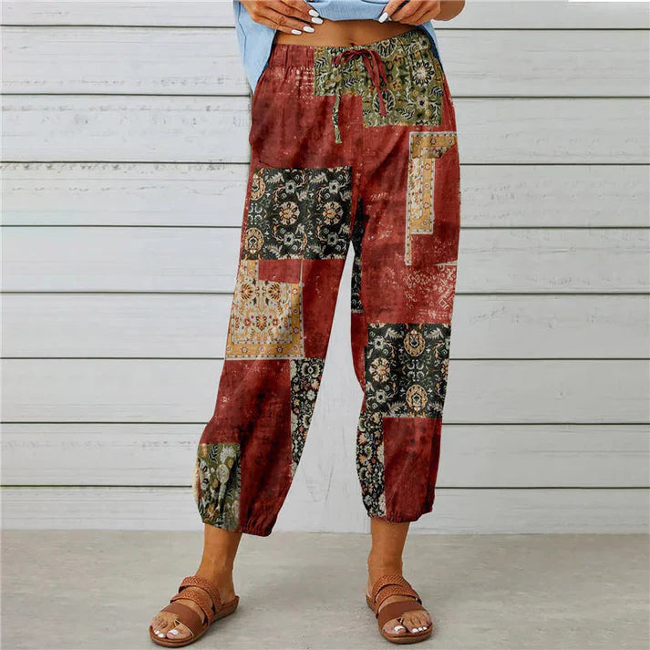 Lotte | Damenhose mit Blumenmuster, Luftig & Weit für Lässige Tage