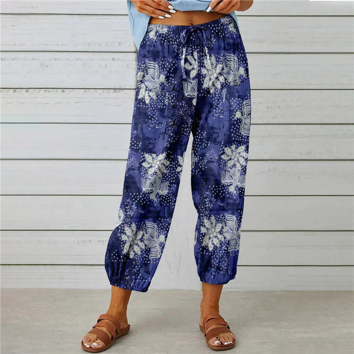Lotte | Damenhose mit Blumenmuster, Luftig & Weit für Lässige Tage