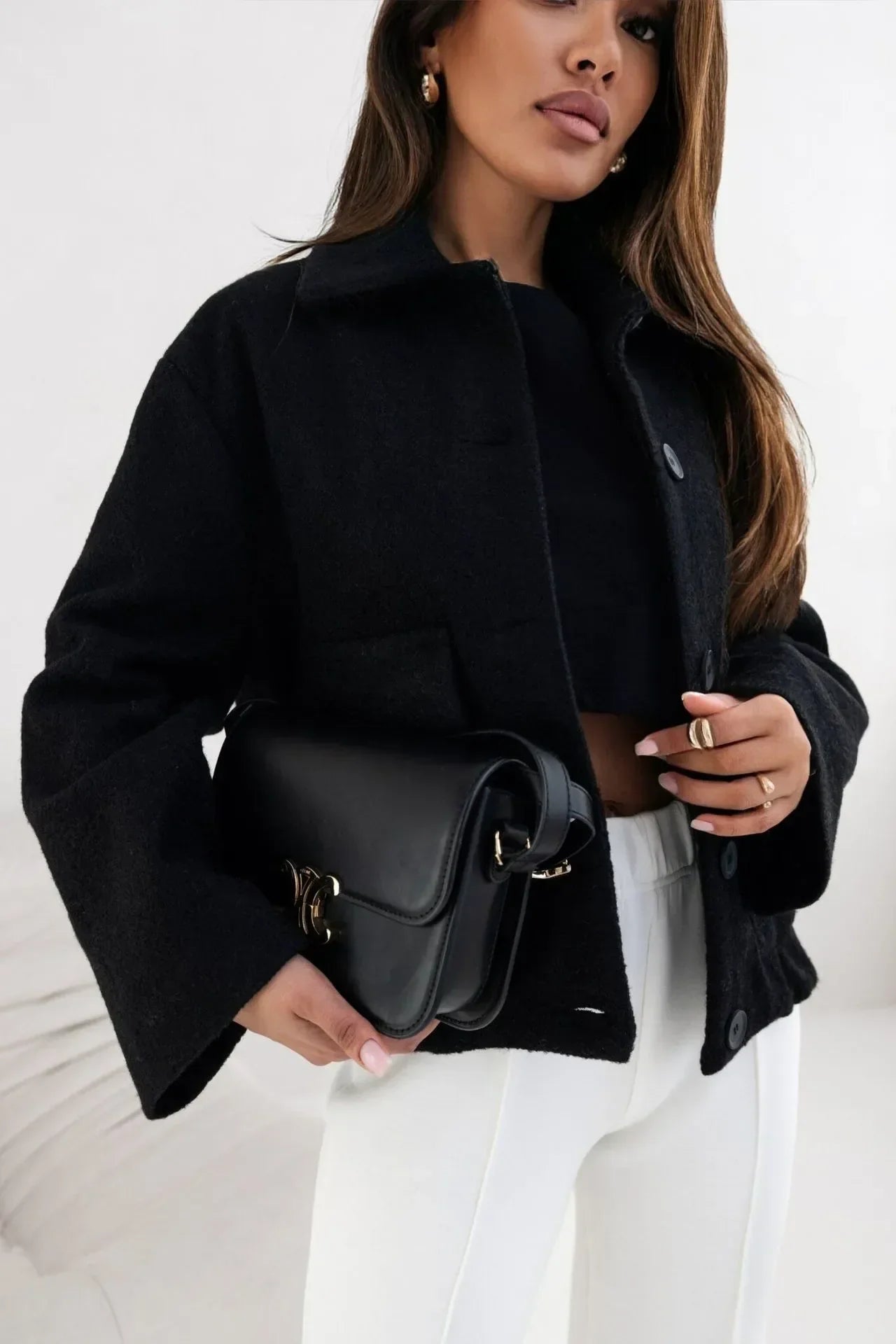 Damen Kurzjacke mit großen Taschen | Stylische Übergangsjacke für Alltag & Stadt