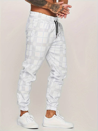 Henry | Herren Jogginghose mit Karomuster | Bequeme Freizeithose mit Kordelzug
