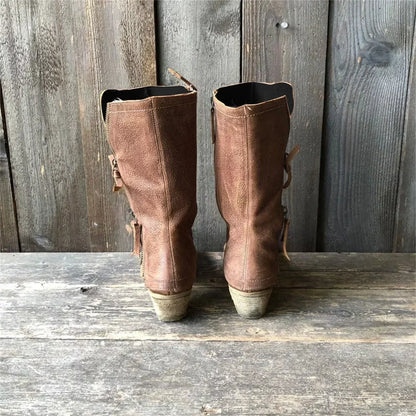 Leder Damenstiefel mit Reißverschluss | Stilvoller Komfort für Herbst & Winter