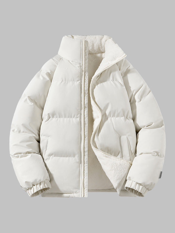 Herren | Gefütterte Fleece-Pufferjacke mit Kapuze – Warm & Stylisch