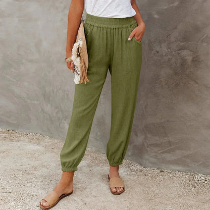 Eluna | Luftige Damen Freizeit-Hose mit lockerer Passform und atmungsaktivem Stoff für den Sommer