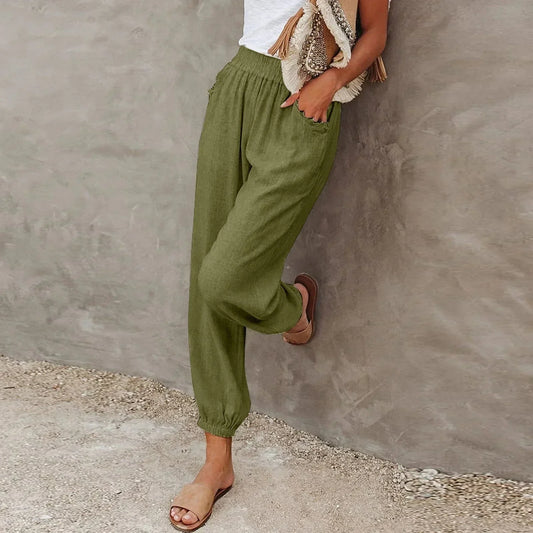 Eluna | Luftige Damen Freizeit-Hose mit lockerer Passform und atmungsaktivem Stoff für den Sommer