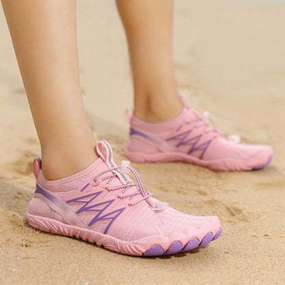 Dee | Unisex Barfußschuhe – Flexible Sneaker mit Gummisohle & Schnellverschluss