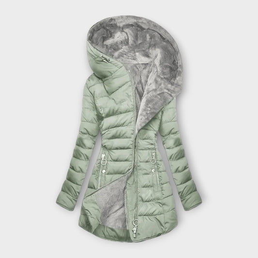 Gefütterte Steppjacke mit Kapuze | Elegante Damenjacke für Winter & Alltag