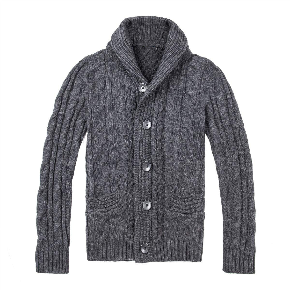 Herren Strickjacke | Elegantes Zopfmuster & Praktische Taschen | Stilvoll & Vielseitig