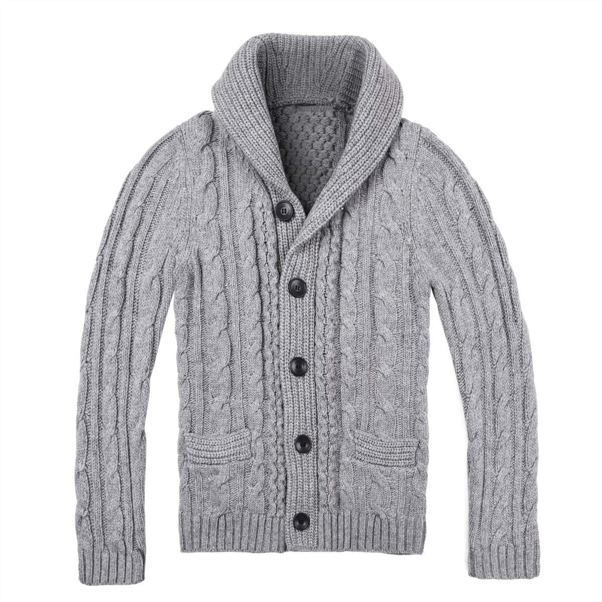 Herren Strickjacke | Elegantes Zopfmuster & Praktische Taschen | Stilvoll & Vielseitig