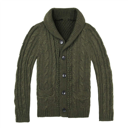 Herren Strickjacke | Elegantes Zopfmuster & Praktische Taschen | Stilvoll & Vielseitig