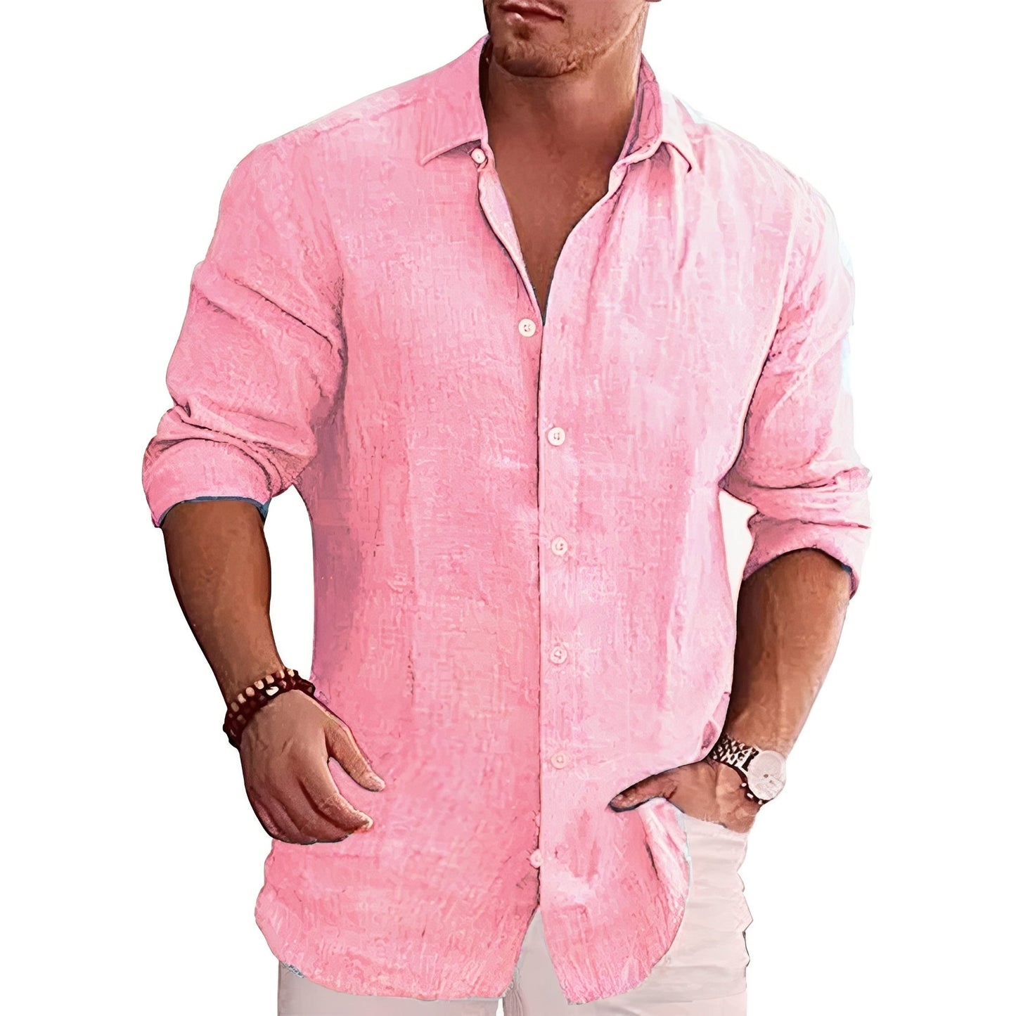 Herren Slim-Fit Hemd – Elegantes Langarmhemd für stilvolle und moderne Looks