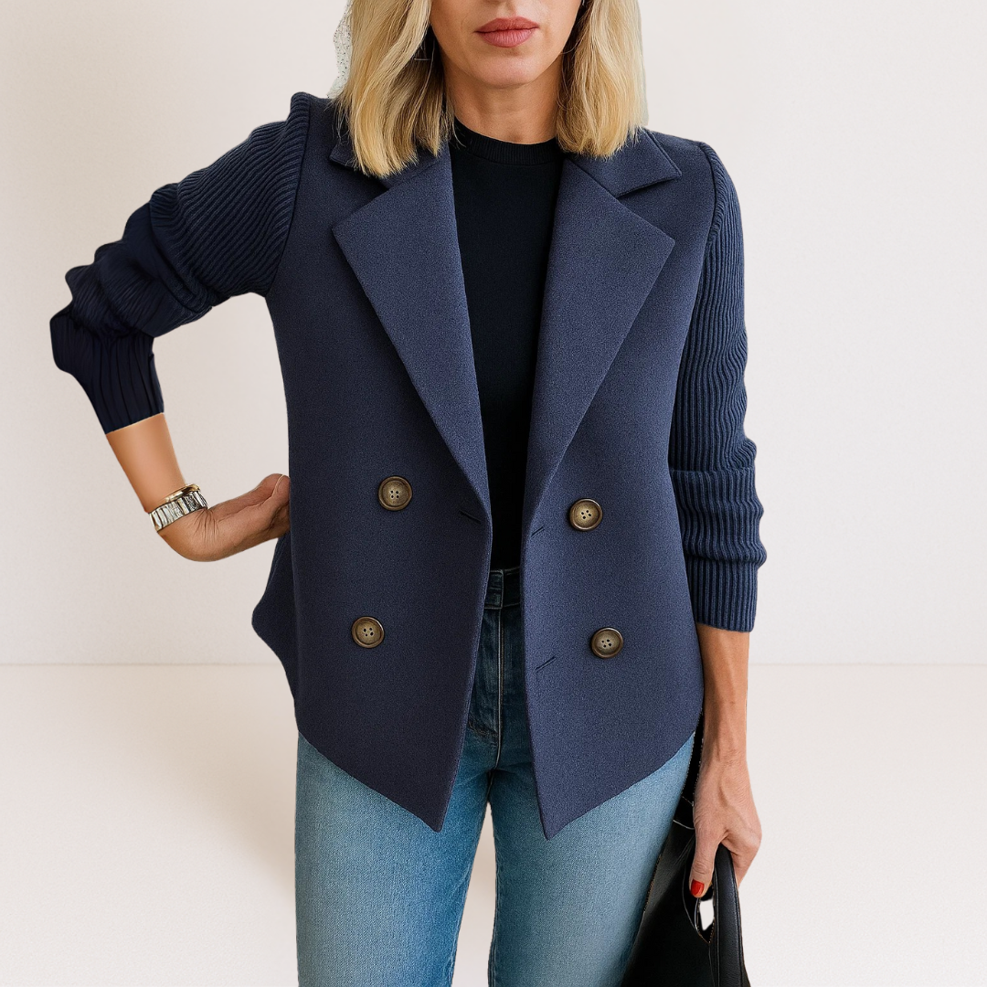 Strickblazer Damen mit Knopfleiste | Eleganter Alltags- & Office-Look