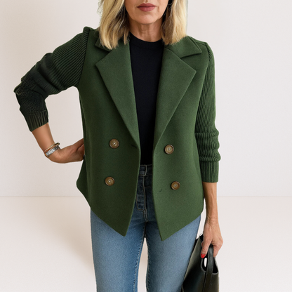 Strickblazer Damen mit Knopfleiste | Eleganter Alltags- & Office-Look