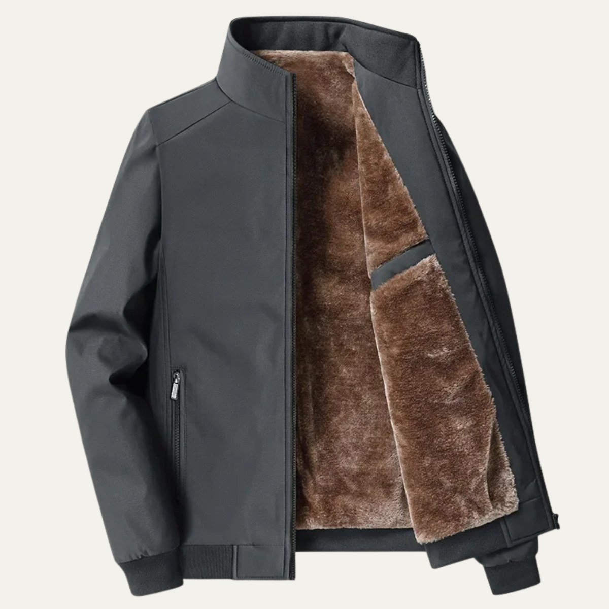 Gepolsterte Herren Winterjacke mit Stehkragen – Wärmend, Funktional & Modern