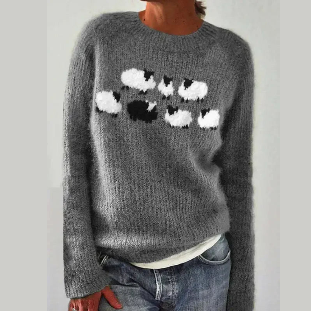 Arnette | Damen Strickpullover mit Norweger-Muster und Rundhals